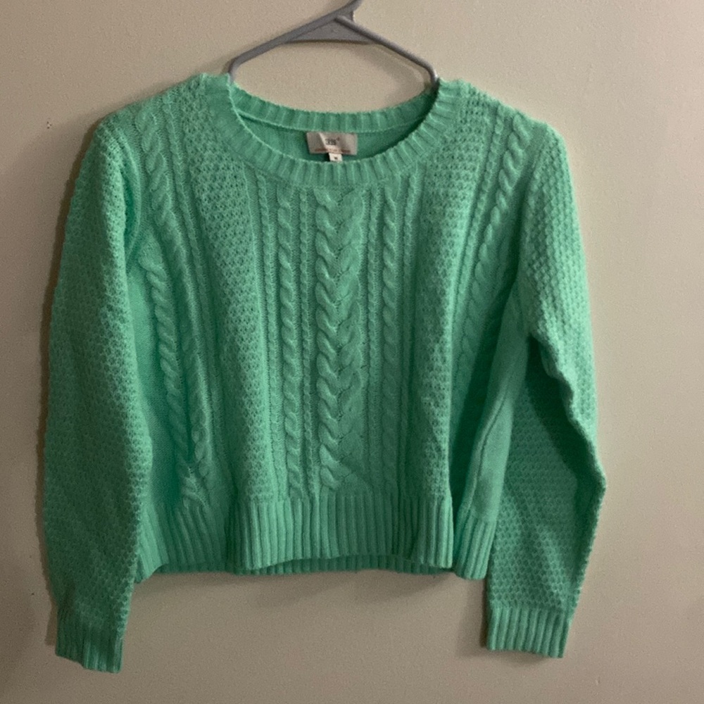 Green knit sweater